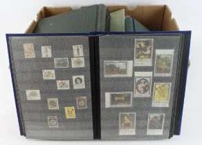 Banana box stamps, World selection in various albums, stockbook, etc (Qty) Buyer collects