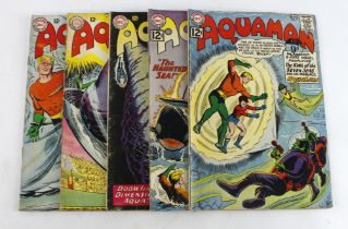 Aquaman. A collection of five Aquaman Comics, comprising nos. 4, 5, 11, 12 & 15, published DC