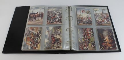 Harry Payne, Hudson, Caton Woodville, etc, Military related postcards in modern binder, better noted