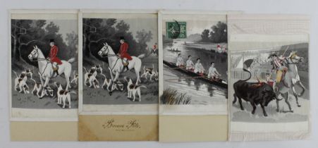 Bullfighting, Hunting, Rowing, french publisher   (4)