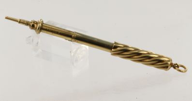 Sampson Mordan & Co. superb quality, rolled gold propelling pencil, inscribed 'S.Mordan & Co'.