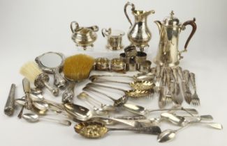 Mixed Silver. A collection of various mostly hallmarked silver items, circa 18th Century and