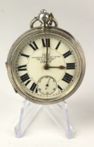 Gents siver cased open face key wind pocket watch by A.Gold London, hallmarked Birmingham 1938.