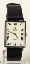 Rolex Cellini 18ct cased manual wind gents wristwatch, 1974, ref. 3999. The white dial with black