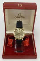 Gents 9ct cased Omega Seamaster De Ville manual wind wristwatch, ref. 1355010, serial. 25030xxx,