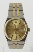Rolex Datejust 36 Oysterquartz stainless steel and gold cased gents wristwatch, ref. 17013,