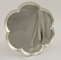 Chester silver tray has large hallmarks for JL JL Chester 1962 (last year of hallmarking at
