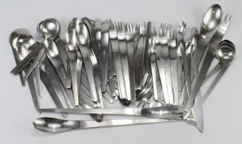 Arne Jacobsen for A Michelsen (Georg Jensen) A part-suite of model 660 stainless steel cutlery (as