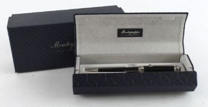 Montegrappa (Italia) black ballpoint pen, contained in original case and outer box