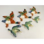 Beswick. Three Beswick Kingfisher wall plaques (largest has a damaged beak), together with three
