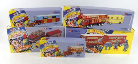 Corgi Classics. A group of five boxed Corgi Classics Chipperfields Circus 1:50 scale models,