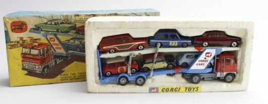 Corgi Toys, Gift Set no. 41 'Corgi Car Transporter and 6 Cars with Automatic Coupling Ford H