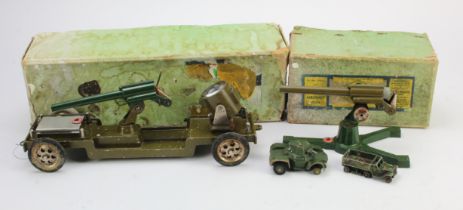 Astra. Two boxed Astra models, comprising Anti Aircraft Gun & Gun & Spotlight Carriage, both