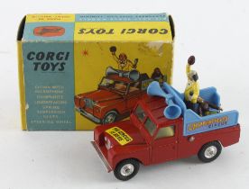 Corgi Toys, no. 487 'Chipperfields Circus Landrover Parade Vehicle', clown & monkey figure