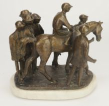 Catharni Stern (British 1925 - 2015) Horseracing interest. Circa 1960's Bronze sculpture figure