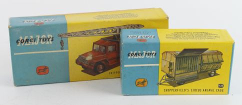 Corgi Mayor Toys. Two boxed Corgi models, comprising Chipperfields Circus Crane Truck (no. 1121) &