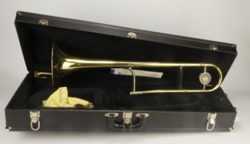 King Legend 3B Trombone (no. 2103), mouth piece present, contained in original fitted case