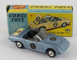 Corgi Toys, no. 318 'Lotus Elan S 2' (blue), contained in original box