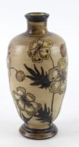 Martin Brothers stoneware glazed vase, with floral decoration, signed to base 'Martin Bros.,