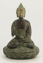 Buddha. A brass buddha statue, height 17cm approx.