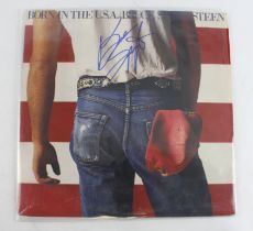 Bruce Springsteen. A signed 33rpm record album by Bruce Springsteen 'Born in the USA', signed in ink