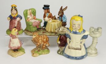 Beswick. Four Beswick figure from the 1998-2000 Lewis Carol Series, comprising 'The Mad Hatters