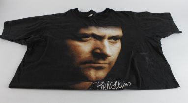 Phil Collins interest. An original signed Phil Collins 'But Seriously' World Tour 1990 t-shirt (size