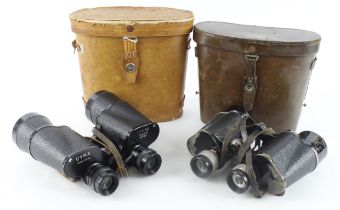 Binoculars. Two cased pairs of binoculars, makers comprise Carl Zeiss & Cyma