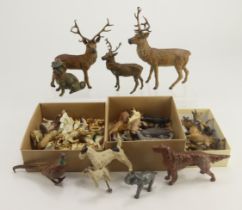 Animals. A collection of various lead / metal animals, including Britains, etc.