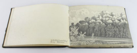 F. A McMinn. An original album containing numerous exquisitely detailed pencil drawings, circa