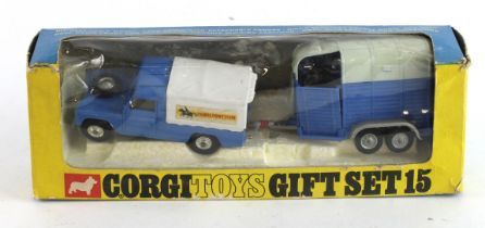 Corgi Toys Gift Set no. 15 'Land Rover and Rices Beaufort Double Horse Box, Mare and Foal',