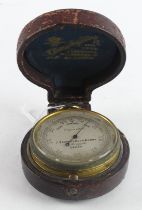 Compensated pocket barometer, dial marked 'Z. Barraclough & Sons, Leeds', diameter 50mm approx.,