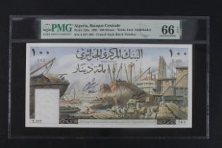 Algeria 100 Dinars dated 1st January 1964, serial T.377 262 (TBB B304a, Pick125a) in PMG holder