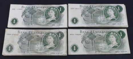 Bank of England (42), a good collection of mid series LAST PREFIX notes all '99', comprising O'Brien