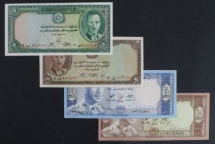 Afghanistan (4), 5 Afghanis and 2 Afghanis issued 1939 (TBB B302 & B301, Pick22 & Pick21), 20