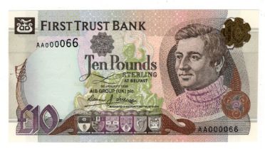 Northern Ireland, First Trust Bank 10 Pounds dated 1st January 1998, signed D.J. Licence, FIRST