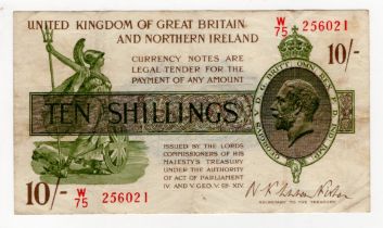 Warren Fisher 10 Shillings (T33) issued 1927, Great Britain & Northern Ireland issue, LAST SERIES '