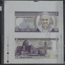 Test Note, Currency of Vatican 1 Thank Goodness, private essay security printing specimen test