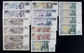 Bank of England (15), a good group of generally high grade notes, 20 Pounds (2) signed Gill &