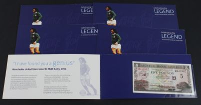 Northern Ireland, Ulster Bank 5 Pounds (5) dated 25th November 2006, George Best Commemorative notes