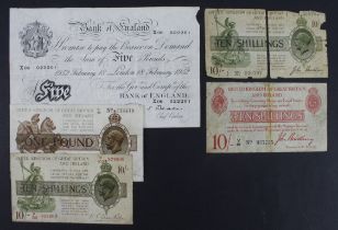 Bank of England & Treasury (5), Beale 5 Pounds dated 18th February 1952, serial X06 022201 (B270,