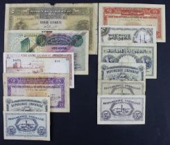 Lebanon & Syria (12), 5 Piastres dated 1942 and 1944 (5), 10 Piastres (2) dated 1942 and 1944, 25