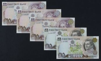 Northern Ireland, First Trust Bank (5), 20 Pounds dated 1st January 1998 signed D.J. Licence,