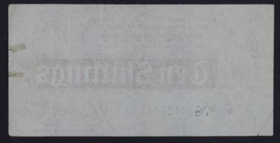 Bradbury 10 Shillings (T9) issued 1914, Royal Cypher watermark with 'POS' also seen in watermark