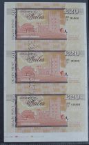 Test Note, 20 Pounds Banknote of Wales (not legal tender), private essay security printing