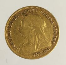 Half Sovereign 1898 Fine, tiny edge nick.