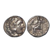 Ancient Greek: Kings of Macedon, Alexander III 'the Great' AR Drachm. Hd. of Herakles wearing lion