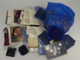 Assortment of mainly GB. Includes Royal mint packs, pre decimal , World silver proofs etc. Needs a