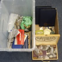 GB & World coins, crowns, sets, medallions etc; a large quantity in two heavy boxes. Entirely (or