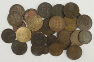Channel Islands (33) 19th-20thC copper & bronze, mixed grade.